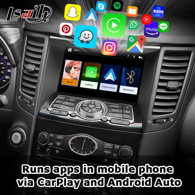 Lsailt CarPlay Interface สําหรับ Infiniti QX70 FX50 FX35 FX37 2011-2018 แอนดรอยด์ ออโต้ ดีโคเดอร์ การติดตั้ง Pin to Pin