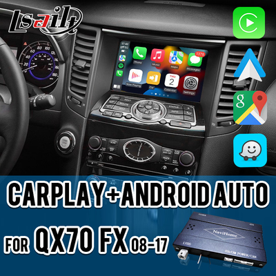 Lsailt CarPlay Interface สําหรับ Infiniti QX70 FX50 FX35 FX37 2011-2018 แอนดรอยด์ ออโต้ ดีโคเดอร์ การติดตั้ง Pin to Pin