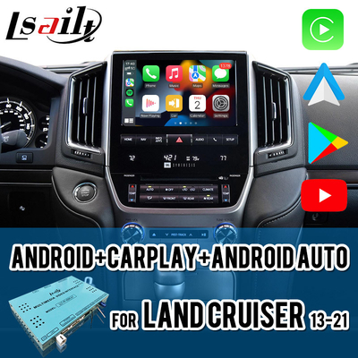 CarPlay แอนดรอยด์ มัลติมีเดีย อินเตอร์เฟซวีดีโอกับ YouTube, NetFlix, YouTube, Google Map สําหรับ Land Cruiser LC200