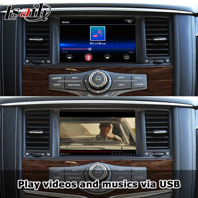 อินเตอร์เฟซ Pin to Pin CarPlay สําหรับ Nissan Patrol Y62, Pathfinder, Armada รวม Android Auto, แผนที่ Google, Waze