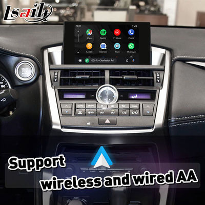 Lsailt / Navihome Android Auto Carplay Interface สําหรับ Lexus NX300h NX200t การควบคุมกระดุม 2014-2017 NX ES RX