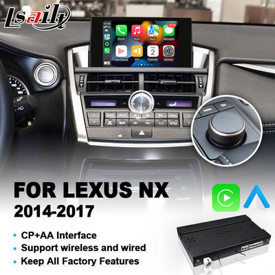 Lsailt / Navihome Android Auto Carplay Interface สําหรับ Lexus NX300h NX200t การควบคุมกระดุม 2014-2017 NX ES RX