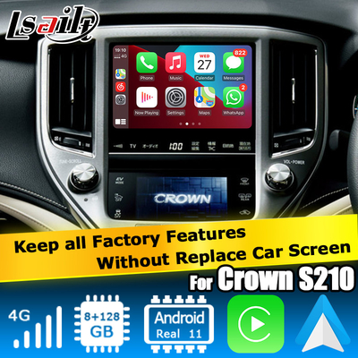 8+128GB Toyota Crown อินทรอยด์ Carplay อินเตอร์เฟซรุ่นที่ 14 AWS214 GWS215 S210 โดย Qualcomm
