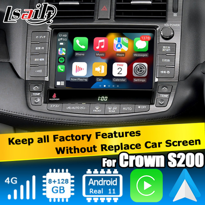 Toyota Crown GRS204 URS206 UZS207 S200 แอนดรอยด์ไร้สาย Carplay แอนดรอยด์ ออโต้ 8+128GB โดย Qualcomm