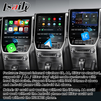 โตโยต้า แลนด์ครูเซอร์ LC200 อินเตอร์เฟซวีดีโอ Android 8+128GB โดย Qualcomm พร้อม Carplay Android auto