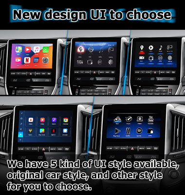โตโยต้า แลนด์ครูเซอร์ LC200 อินเตอร์เฟซวีดีโอ Android 8+128GB โดย Qualcomm พร้อม Carplay Android auto