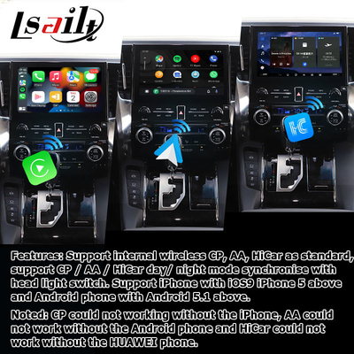 Toyota Alphard Vellfire AH30 ซีรี่ย์ แอนดรอยด์ คาร์เพลย์ อินเตอร์เฟซ กล่อง Qualcomm 6125 8+128GB