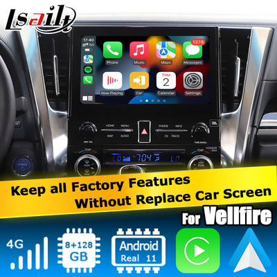 Toyota Alphard Vellfire AH30 ซีรี่ย์ แอนดรอยด์ คาร์เพลย์ อินเตอร์เฟซ กล่อง Qualcomm 6125 8+128GB