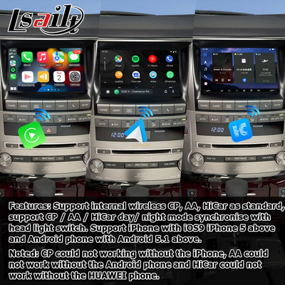 Lexus LX570 2013-2015 อินเตอร์เฟซวิดีโอแอนดรอยด์ ฐานบน Qualcomm 8+128GB แอนดรอยด์ 11
