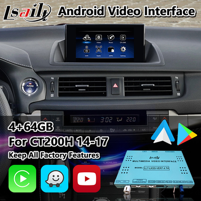 Lsailt Android Video Interface สําหรับ Lexus CT200h CT F Sport การควบคุมหนู 2014-2017
