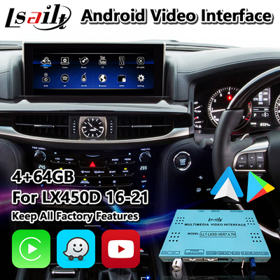 Lsailt Android Carplay Video Interface สําหรับ Lexus LX 450d 570 570s VDJ200 J200 ปี 2016-2021