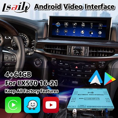 Lsailt Android Multimedia Carplay Interface สําหรับ Lexus LX570 LX450d URJ200 LX 2016-2021