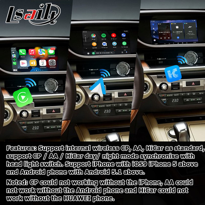 Lexus ES300h ES350 ES250 ES200 อินเตอร์เฟซวีดีโอ Android 8+128GB แหล่งรองรับฐาน Qualcomm carplay แอนดรอยด์ออโต้