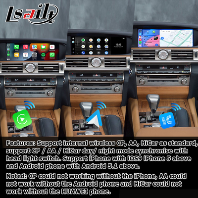 Lexus LS460L LS600hL แอนดรอยด์ 11 carplay ฐานอินเตอร์เฟซวีดีโอบน Qualcomm 8+128GB