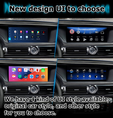 Lexus GS450h GS350 GS200t GS300h GSF อินทรอยด์ คาร์เพลย์ อินเตอร์เฟซวีดีโอ 8+128GB ฐาน Qualcomm