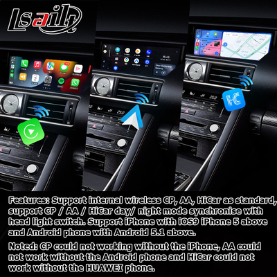 Lexus IS300 IS200t IS350 อินเตอร์เฟซวีดีโอ Android 11 carplay แอนดรอยด์ออโต้บอคซ์ฐานบน Qualcomm