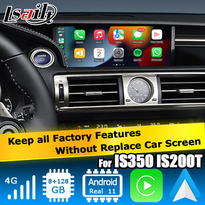 Lexus IS300 IS200t IS350 อินเตอร์เฟซวีดีโอ Android 11 carplay แอนดรอยด์ออโต้บอคซ์ฐานบน Qualcomm