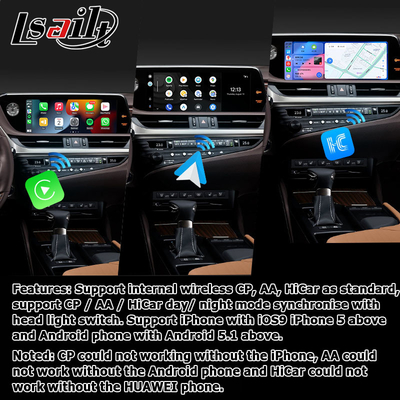 Lexus ES300h ES350 ES250 ES200 อินเทอร์เฟซวิดีโอ Android 13 carplay android auto