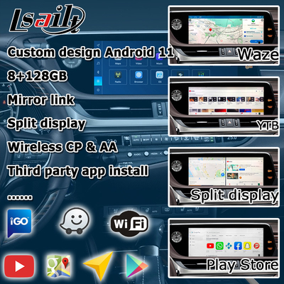 Lexus ES300h ES350 ES250 ES200 อินเทอร์เฟซวิดีโอ Android 13 carplay android auto