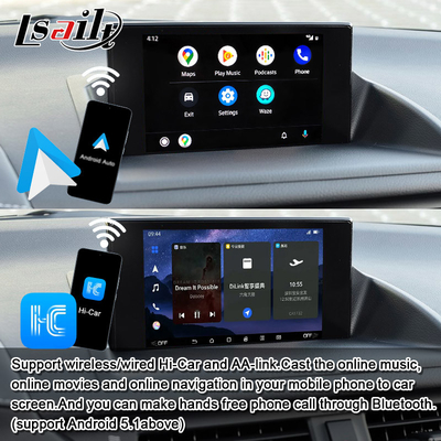 Lsailt Wireless CarPlay Android Video Interface สําหรับ Lexus CT CT200H 2014-2017 การสนับสนุน ดาวน์โหลด APPs, NetFlix, YouTube