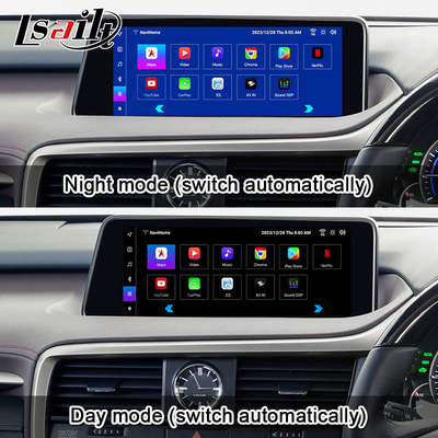 Lsailt CarPlay อินเตอร์เฟซวิดีโอมัลติมีเดีย Android สําหรับ Lexus RX RX450H RX300H RX350 รวม Android Auto, YouTube
