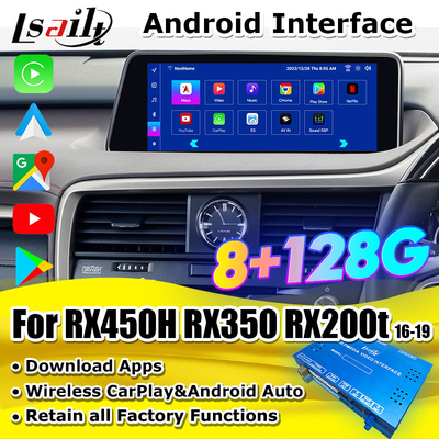 Lsailt CarPlay อินเตอร์เฟซวิดีโอมัลติมีเดีย Android สําหรับ Lexus RX RX450H RX300H RX350 รวม Android Auto, YouTube