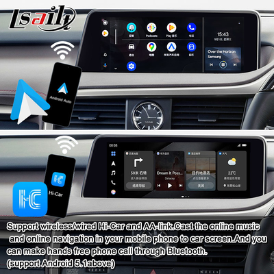 Lsailt CarPlay อินเตอร์เฟซวิดีโอมัลติมีเดีย Android สําหรับ Lexus RX RX450H RX300H RX350 รวม Android Auto, YouTube