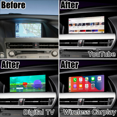 10.25 นิ้ว เล็กซัส แอนดรอยด์ จอ พร้อม Carplay แอนดรอยด์ ออโต้ Lsailt สําหรับ RX350 RX450h