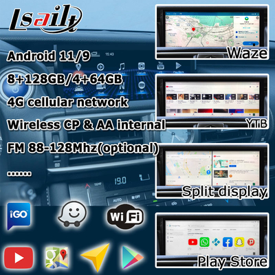 10.25 นิ้ว แอนดรอยด์ 8+128 Carplay แอนดรอยด์ อัตโนมัติ อัพเกรดจอ HDMI สําหรับเล็กซัส IS200t IS350 IS300