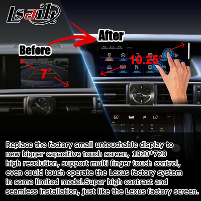 10.25 นิ้ว แอนดรอยด์ 8+128 Carplay แอนดรอยด์ อัตโนมัติ อัพเกรดจอ HDMI สําหรับเล็กซัส IS200t IS350 IS300