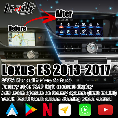 ES300h ES250 ES350 เล็กซัส แอนดรอยด์ อัพเกรดหน้าจอ Carplay แอนดรอยด์ ออโต้ แดช แคม 10.25" Lsailt