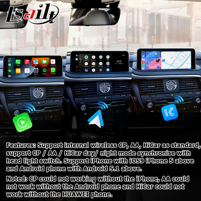 HD 12.3 นิ้ว ออนไลน์ อัพเกรดจอสําหรับ Lexus RX350 RX450h Lsailt Android Auto Carplay