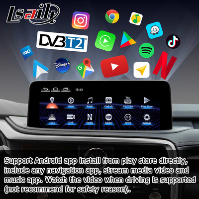 HD 12.3 นิ้ว ออนไลน์ อัพเกรดจอสําหรับ Lexus RX350 RX450h Lsailt Android Auto Carplay