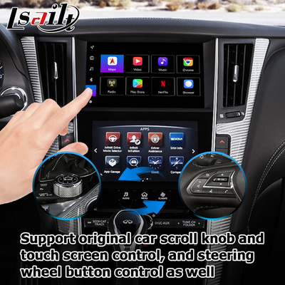 อินเตอร์เฟส GPS carplay อินเตอร์เฟสกล่องการนําทาง Android 11 8+128GB สําหรับ Infiniti Q50 / Q60