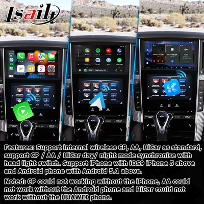อินเตอร์เฟส GPS carplay อินเตอร์เฟสกล่องการนําทาง Android 11 8+128GB สําหรับ Infiniti Q50 / Q60