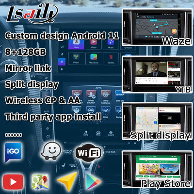 อินเทอร์เฟซ GPS carplay, กล่องนำทาง Android 13 ขนาด 8+128GB สำหรับ Infiniti Q50 / Q60
