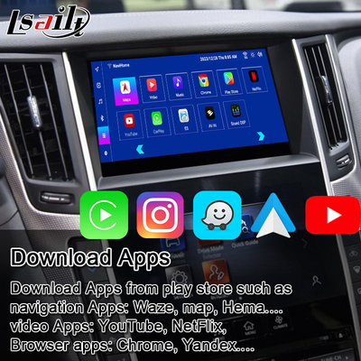 Lsailt แอนดรอยด์ อินโฟเทนเทนเม้นท์โมดูลสําหรับอินฟินิตี้ Q50 Q60 2014-2020 อินเตอร์เฟซ CarPlay, Android Navigation Box