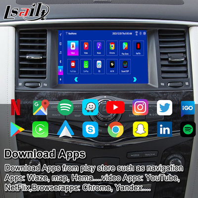 Lsailt 8G อินเตอร์เฟซมัลติมีเดีย Android สําหรับ Nissan Patrol 2020-2023 แผนที่ Google, CarPlay, Android Navigation Box, YouTube