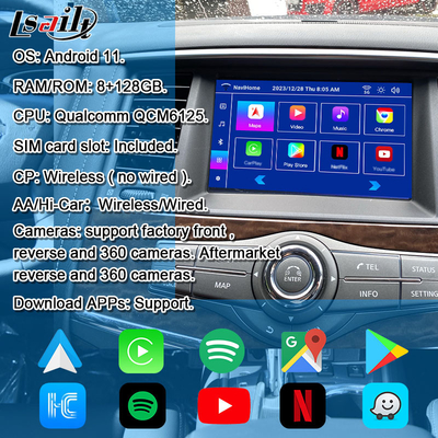 Lsailt Smart Infotainment Module สําหรับ Nissan Patrol 2017-2019 ระบบบูรณาการมัลติมีเดียในรถรวม CarPlay