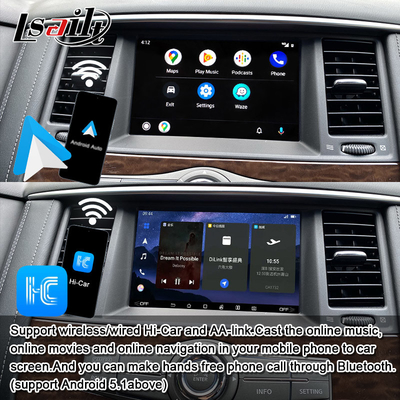 Lsailt Smart Infotainment Module สําหรับ Nissan Patrol 2017-2019 ระบบบูรณาการมัลติมีเดียในรถรวม CarPlay