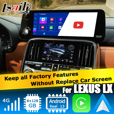 Lexus LX600 LX700h 2022 อินทรอยด์ มัลติมีเดีย อินเตอร์เฟซวีดีโอฐานบน Qualcomm 6125 8+128 Android 13