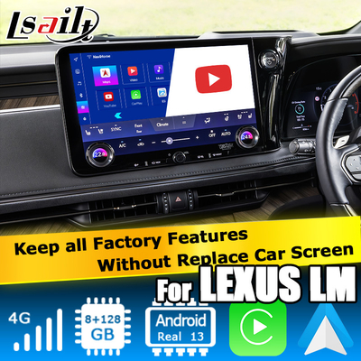 Android 13 8+128 อินเตอร์เฟซมัลติมีเดีย Android สําหรับ Lexus LM LM350h 2023
