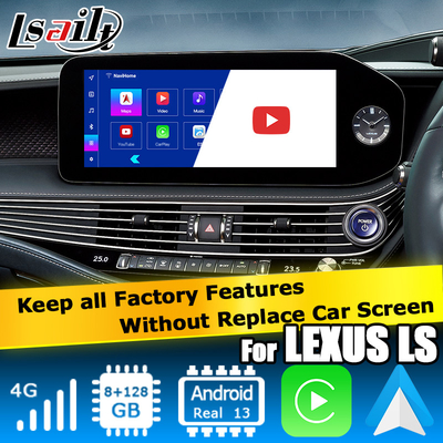 Lexus LS500h LS500 LS350 2022 อินเตอร์เฟสวีดีโอ Android 13 8+128GB ฐานบน Qualcomm