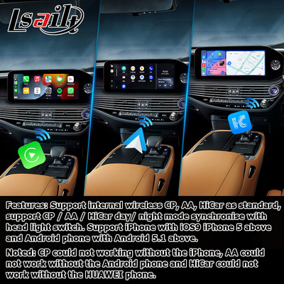 Lexus LS500h LS500 LS350 2022 อินเตอร์เฟสวีดีโอ Android 13 8+128GB ฐานบน Qualcomm