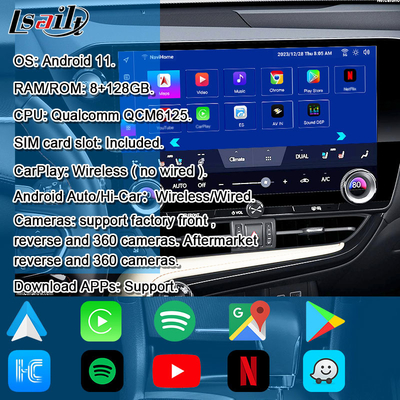 Lsailt Qualcomm Lexus Video Interface สําหรับ Lexus NX260 NX350H LX RX ES อินโฟเทนเมนต์ อินโฟเทนเมนต์ รวม YouTube, NetFlix