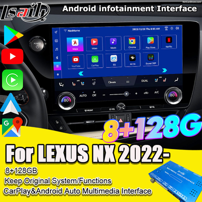 Lsailt Qualcomm Lexus Video Interface สําหรับ Lexus NX260 NX350H LX RX ES อินโฟเทนเมนต์ อินโฟเทนเมนต์ รวม YouTube, NetFlix