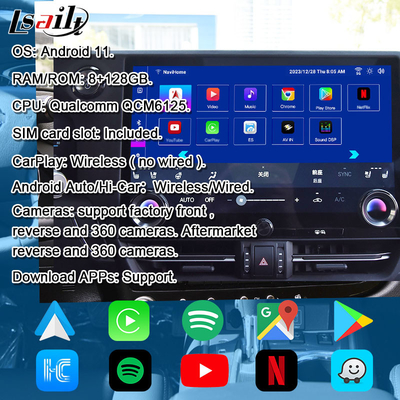 อินเตอร์เฟซอินโฟเทนเมนต์ Android Pin to Pin สําหรับ Lexus GX550 2024 RX NX LX ES รวม YouTube, NetFlix, Google Play, Waze