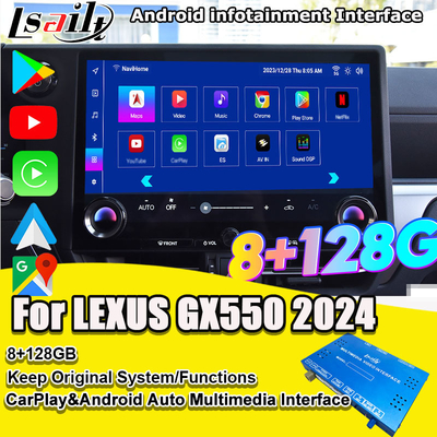อินเตอร์เฟซอินโฟเทนเมนต์ Android Pin to Pin สําหรับ Lexus GX550 2024 RX NX LX ES รวม YouTube, NetFlix, Google Play, Waze