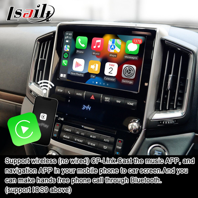 Lsailt 8+128GB Android อินโฟเทนเทนเมนต์ อินเตอร์เฟซสําหรับ Land Cruiser 2013-2021 LC200 พร้อม CarPlay ไร้สาย, NetFlix, YouTube