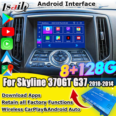 อินเตอร์เฟซมัลติมีเดียของนิซาน สําหรับ 370GT, Skyline, Infiniti G37, Q40, Q60 รองรับ YouTube, CarPlay, Headrest Screen